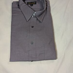 Men's Gray Dress Long Sleeve Shirt